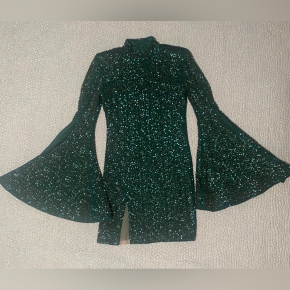 Michael Costello x REVOLVE Mr. Gibson Mini Dress in Hunter Green - Picture 7 of 16